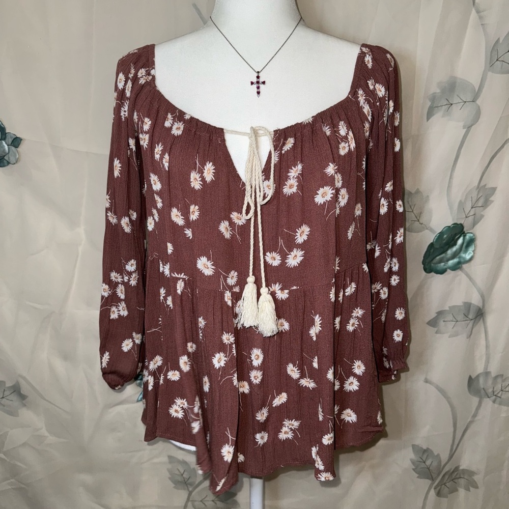 Women’s blouse Miami Medium flower boho bohemian summer night cottage core